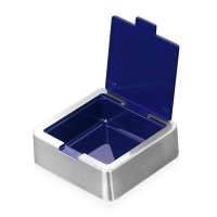 YB-125 8.5*8.2*2.8cm  250g YIBAO metal custom square windproof ashtray with lid