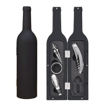 5 Pcs/set Deluxe Wine Bottle Opener Accessories Gift Set wine accessories factory