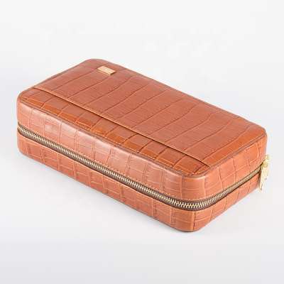 JF-502 JIFENG travel cowhide real leather cigar case card without lighter, cigar cutter, ashtray and cigar holder accessories