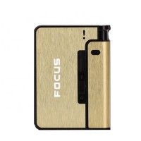 Aluminium alloy metal cigarette cases with disposable lighter