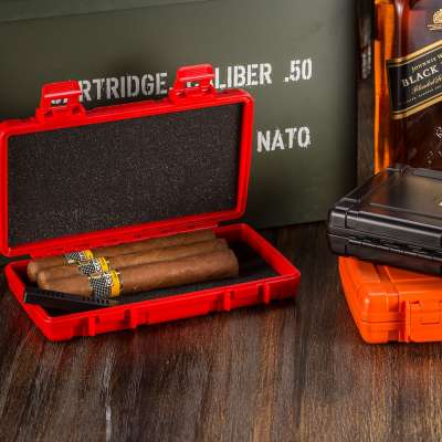 JF-095 JIFENG explosion-proof plastic plain foam inside travel custom cigar case for 5 cigars